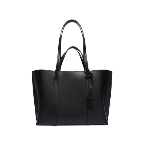 Pinko Borsa a spalla Borsa Donna shopper Carrie Big Nero oro - Francavilla Moda